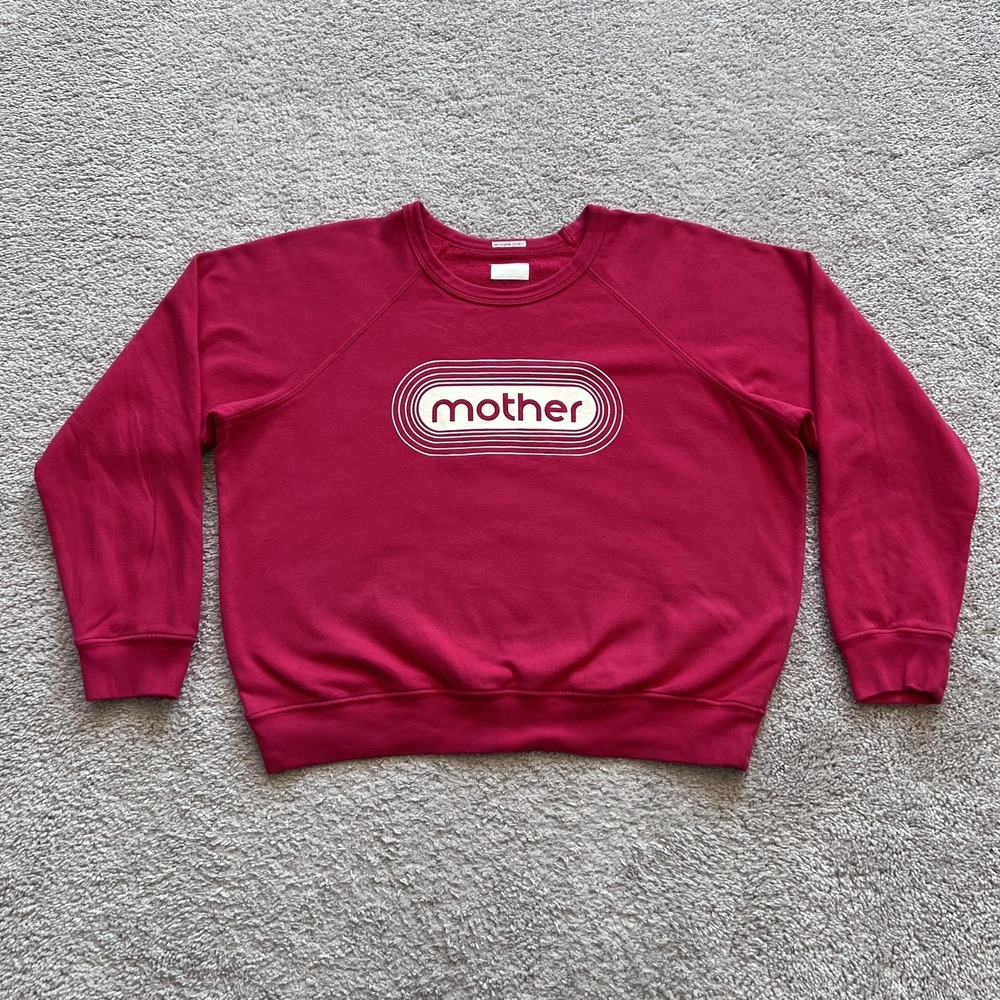 Mother The Concert Mother Stereo Sweatshirt Womens L Red Crewneck Pullover
